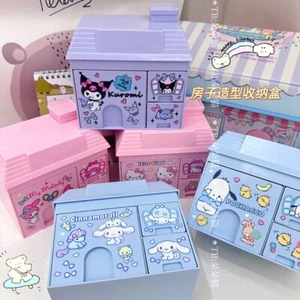 Multi Layer Storage Box Cinnamoroll My Melody Kuromi Table Drawer Jewelry Shelf - Picture 1 of 22