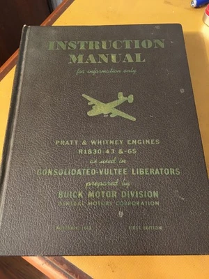 Pratt & Whitney R1830-43 and R1830-65 Instruction Manual.  by Buick,  GM - Image 1 of 4