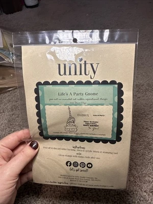 Life’s A Party Gnome, Unmounted Rubberstamp Unity Stamp Company Gnomes - Image 1 of 2