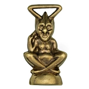 Vintage Lucky PIXIE Charm BRASS Pisky Piskie Pixy Pendant Charm Tamper ref.185 - Picture 1 of 5