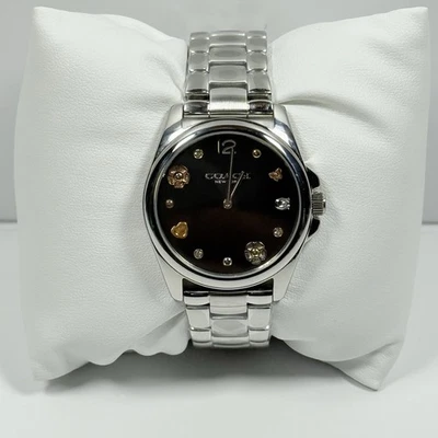 Coach Greyson 14504024 Accessories Black Dial Silver Bracelet Women’s Watch - Image 1 of 3