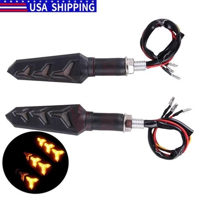 For Suzuki DRZ400SM LED Motorcycle Turn Signals Indicator Blinker Lights Yellow - Image 1 of 4