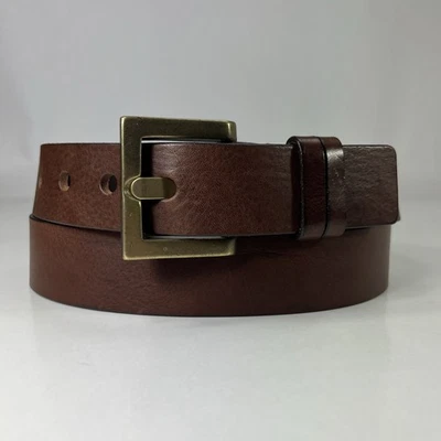 GAP Brown Genuine Cow Leather Belt - Made in USA - Women's Size 37 - Image 1 of 4