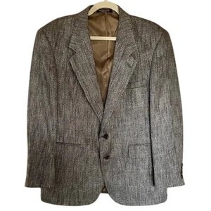 Evan-Picone Herren Sportjacke aus Tweed mit zwei Knöpfen marine und hellbraun, 42 kurz  - Bild 1 von 7