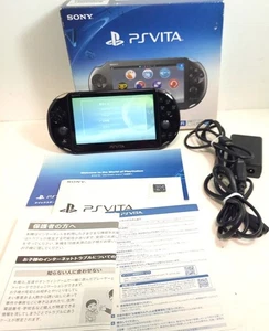 SONY PlayStation Vita Black Color W/AC adapter Box Instruction Tested Work - Picture 1 of 12