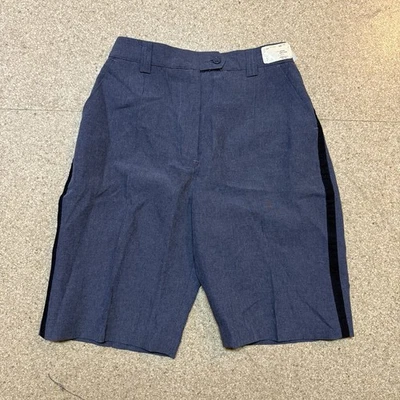 VTG NWT WOMENS US POSTAL SHORTS BLUE SIZE 14 USA Made Polyester Talon Zipper - Image 1 of 4