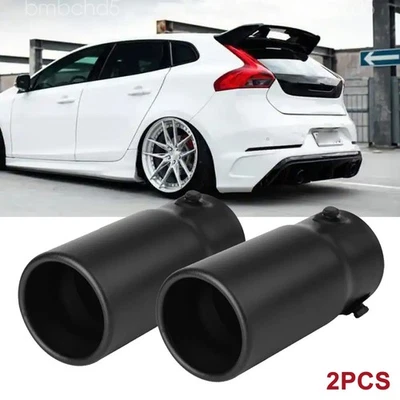 2x Stainless Steel Chrome Rear Exhaust Pipe Tail Muffler Tip For Volvo V40 Foto 1 de 4