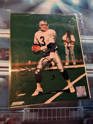 NFL Oakland Raiders Jeff George Signed Autographed 8x10 Photo w/ CoA - Image 1 of 3