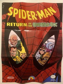 P&oacute;ster insertado Spider-Man Return of the Sinister Six NES Nintendo solo doblado