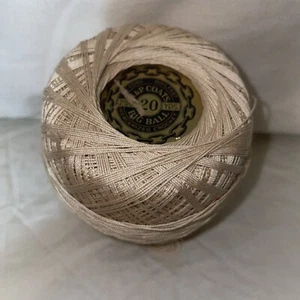 J & P Coats Boilfast Big Ball 20 Crochet Thread - Ecru - Picture 1 of 5