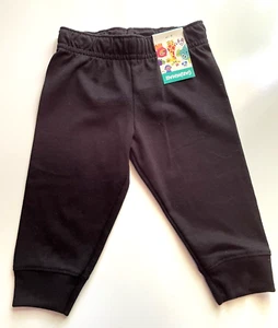 Garanimals Unisex Jersey Jogger Pants Size 3-6 Months Black Lightweight Summer - Picture 1 of 9