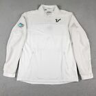 Adidas USF Bulls Sweater Mens Medium White 1/4 Zip Pullover Sweatshirt *