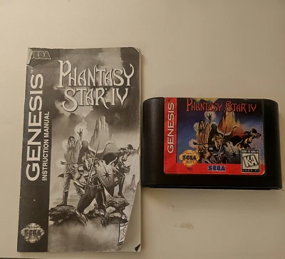 Phantasy Star IV (Sega Genesis, 1994) Game Cartridge & Manual RARE - Image 1 of 4