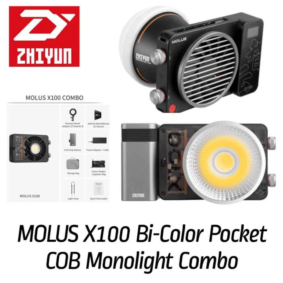 Zhiyun Molus X100 COMBO LED illuminatore video professionale - Imagen 1 de 1