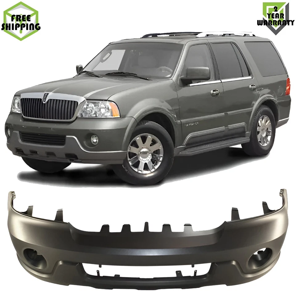 Front Bumper Cover Primed Plastic For 2003-2004 Lincoln Navigator - Image 1 of 4