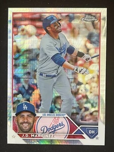 2023 Topps Chrome Prism Refractor J.D. Martinez Los Angeles Dodgers (A) - Picture 1 of 2