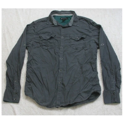 Camisa de vestir mediana International Concepts gris 2 bolsillos hombre manga larga 1264 Foto 1 de 4