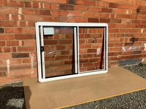 860h x 1210w BRAND NEW Aluminum Sliding window TEXTURA® WHITE Clear Float - Picture 1 of 6