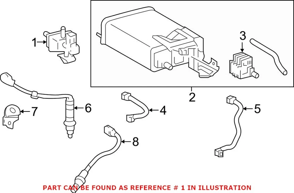 Solenoide de purga de bote de vapor genuino OEM para Toyota Highlander Tacoma Sienna Foto 1 de 1