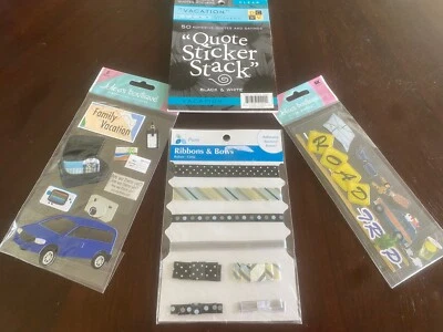 Jolee’s + Más Lote de 4 paquetes Vacaciones Viaje por carretera Álbumes de recortes Pegatinas y cinta Foto 1 de 4