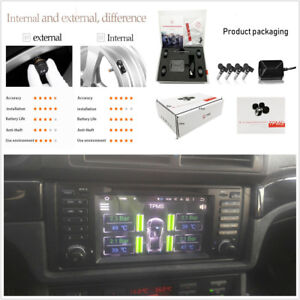 4pcs TPMS Car Tire Pressure Monitoring Sensors Temperature Alarm For Android DVD