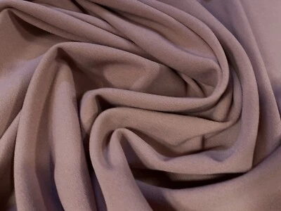 Scuba Crepe Stretch Spandex Jersey Fabric, Per Metre - Plain - Dusky Pink - Image 1 of 3