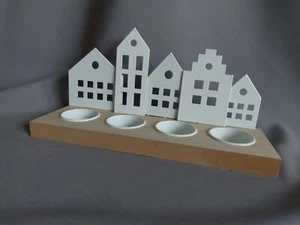 Teelichthalter Häuser  ca 25 X 13 cm - Bild 1 von 5