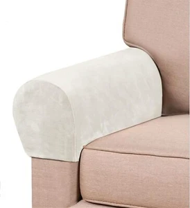 Stretch Velvet Armrest Covers Spandex Anti-Slip Arm Covers for Chairs Sofa Ar... - Picture 1 of 3