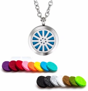 Collana Diffusore Olio Essenziale Ciondolo Acciaio Inox Aromaterapia Dubs - Foto 1 di 2