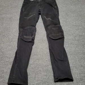 G-Star Raw Jeans 5620 3D Super Slim Men's 33x34 Black Moto Double Knee - Picture 1 of 13