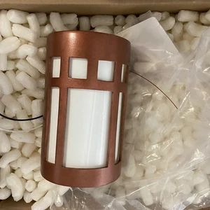 Justice Design CER-5345-ANTC Single Light 9.25" Wall Sconce, Antique Copper/Whit - Picture 1 of 1