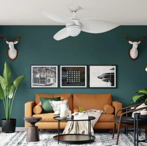 Outdoor 52 Ceiling Fan + Remote Elegant Modern Tropical Airplane Propeller Light - Picture 1 of 2