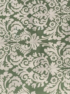 Waverly Green Cream Floral Muse Patterned Indoor Outdoor Fabric 54” x 39” - Picture 1 of 5