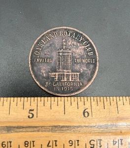 Good For 2 Days at Hotel Oakland During 1914 - California Pictorial Trade Token - Picture 1 of 2