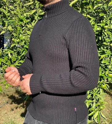 Knit Belstaff Pullover Striped Slim Fit SweatShirt Vintage Jumper Size M 48 - Image 1 of 4