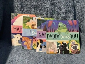 NEW Set of 4 Daddy, Mama, Nana Loves You & I Love Us Baby Toddler Board Books - Picture 1 of 5