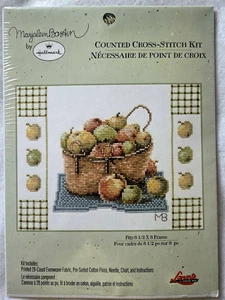 Counted Cross Stitch Kit Hallmark Marjolein Bastin Basket of Apples Fruit - Picture 1 of 6