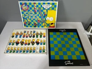 Vintage 1991 The Simpsons 3D Chess Set Board Game - Picture 1 of 12