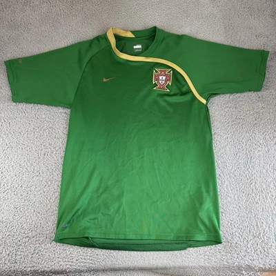 Португалия футбол рубашка мужская маленький зеленый золото Nike подходит сухой футбол Джерси винтажный - Изображение 1 из 4