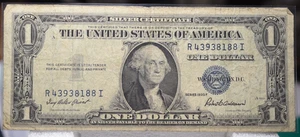 $1  1935 F NOTE ONE DOLLAR SILVER CERTIFICATE - Picture 1 of 2
