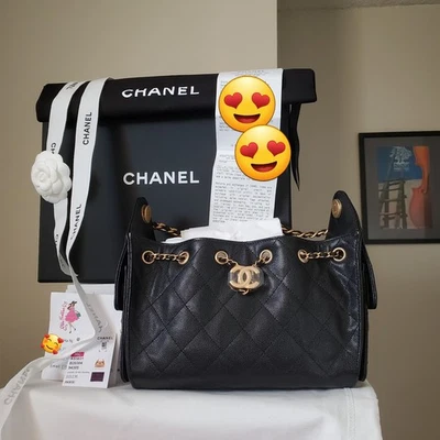 Chanel 25 Hobo Mini Black Caviar Gold Hardware 26C Bag - Image 1 of 4