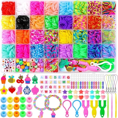 DTYDECLE 2700+ Loom Bänder Set Für Armbänder, Loops Gummis Bänder Loom Rubber Ba - Bild 1 von 4