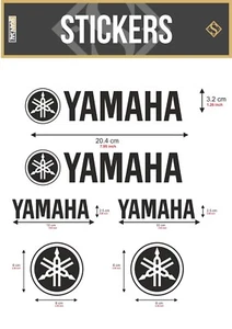 2X Yamaha Logo Stickers Decals Motorbike Motorcycle Fuel Tank Fairing Helmet