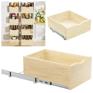 Pull Out Wood Cabinet Organizer Hard Close Slide Out Shelves 19.5" W x 21" D - Picture 1 of 7