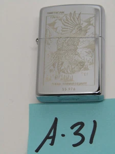 A-31 NIB OLD ZIPPO LIGHTER AMERICAN EAGLE 200TH ANNIVERSARY COLLECTABLE - Picture 1 of 2