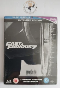 Fast & Furious 7 Limited Extended Edition Blu-ray Steelbook *Starring Vin Diesel - Picture 1 of 15
