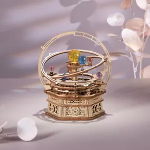 ROKR Starry Night 3D Wooden Puzzles DIY Music Box Jigsaw Model Kits Xmas Gifts - Picture 1 of 11