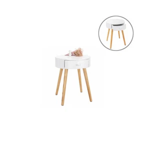Rund Beistelltisch Couchtisch Telefontisch Nachttische Retro Design Sofatisch - Bild 1 von 8