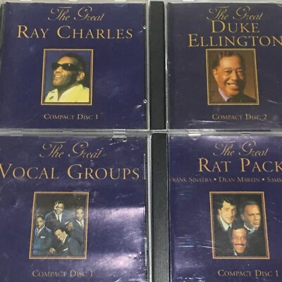 4 x The Great CDs - Vocal Groups, Ray Charles, Rat Pack, File Ellington - Image 1 of 4