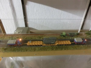 Kibri 10126 10510 10620 2x MB + Tiefbettanhänger Blinklicht Schmidbauer 1:87 H0 - Bild 1 von 11